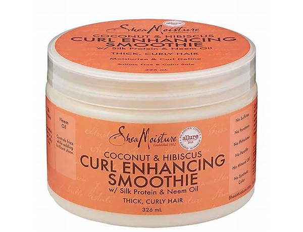 Smoothie curl enhancing cream for thick curly hair coconut and hibiscus food facts