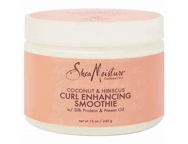Smoothie curl enhancing cream for thick curly hair coconut and hibiscus nutrition facts