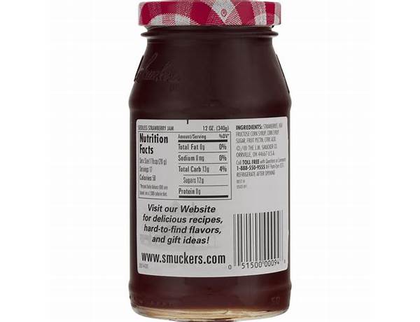 Smucker's strawberry jam nutrition facts