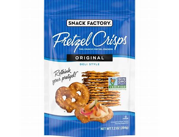 Snack factory pretzel crisp everything food facts