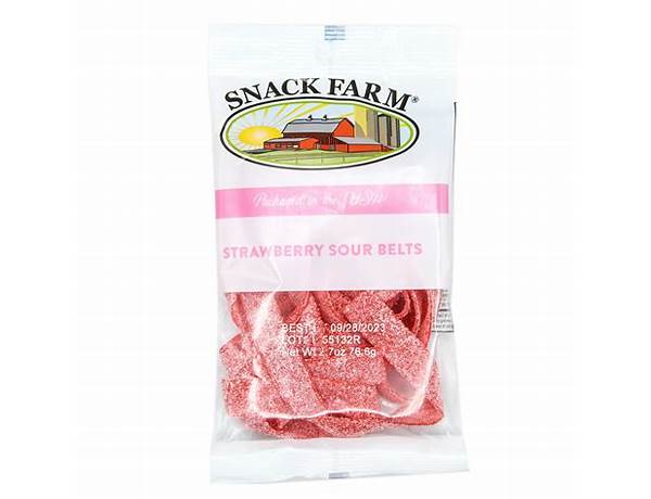 Snack farm, sour belts apple-strawberry nutrition facts