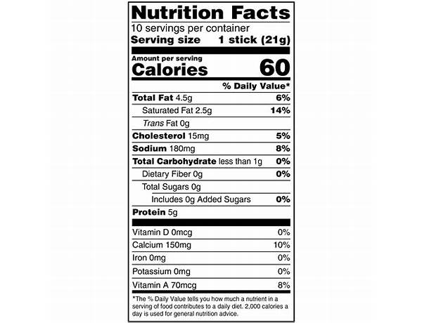 Snack fun sticks nutrition facts