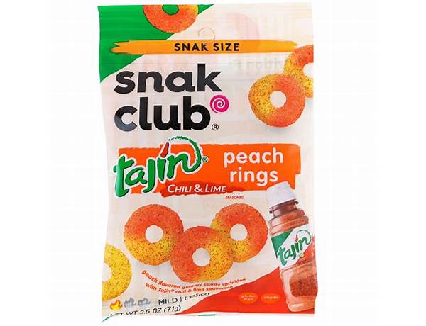 Snak club tajin chili & lime peanuts food facts