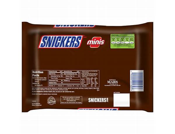 Snikers food facts