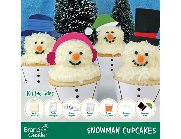 Snowman cupcake kit ingredients