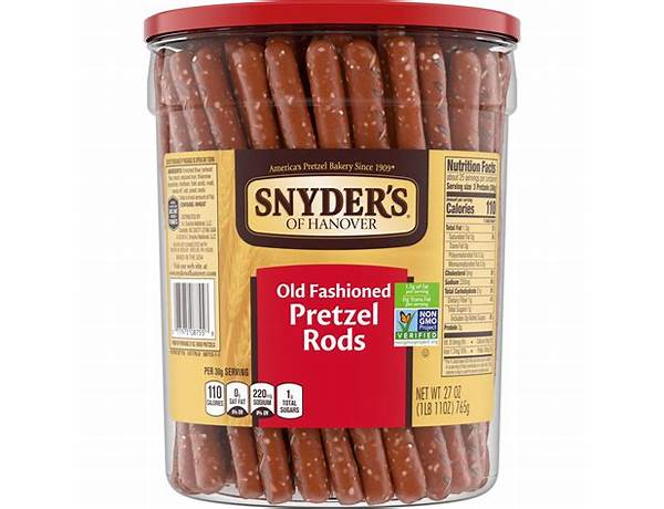 Snyder's of hanover, rods pretzels ingredients