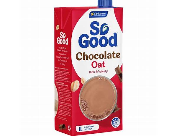 So good chocolate oat milk nutrition facts