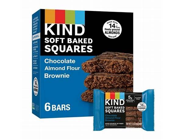 Soft baked squares chocolate almond flour brownie food facts