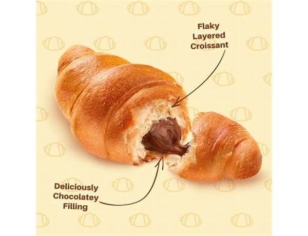 Soft croissant with chocolate cream filling food facts