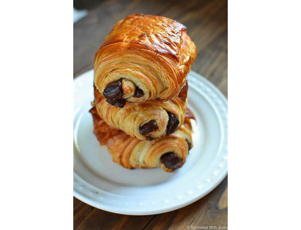 Soft croissant with chocolate cream filling ingredients