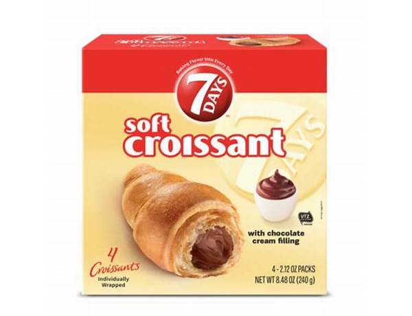 Soft croissant with chocolate cream filling nutrition facts
