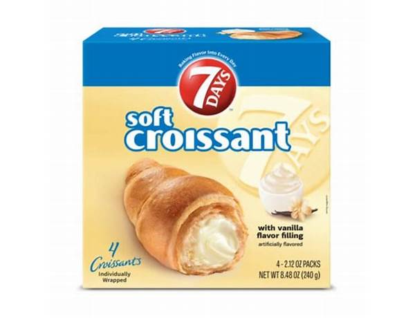 Soft croissant with vanilla filling food facts