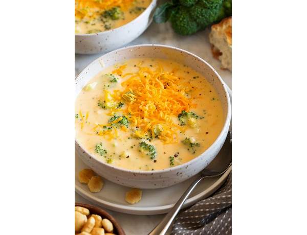 Soup, chicken broccoli cheese with potato food facts