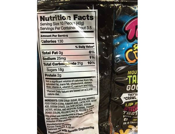 Sour brite crawlers food facts