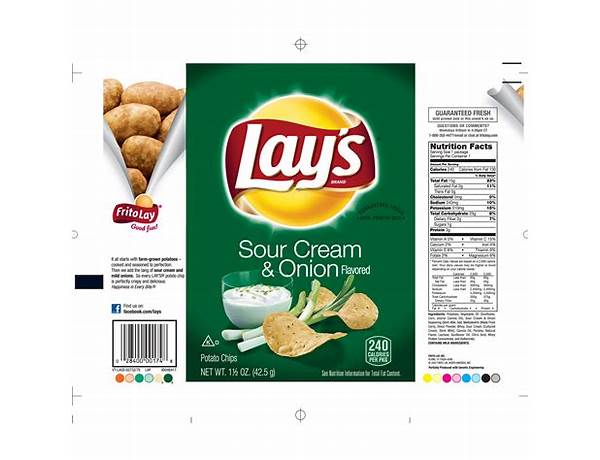 Sour cream and onion chips food facts