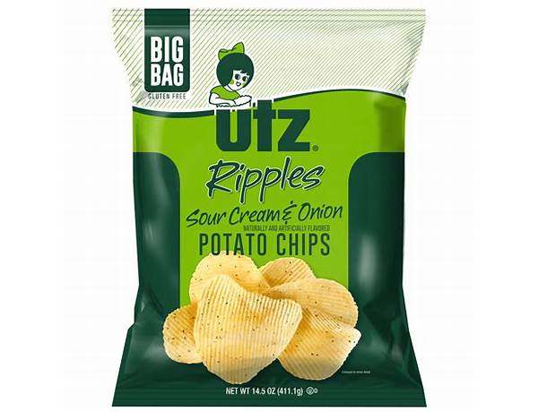 Sour cream and onion ripple chips food facts
