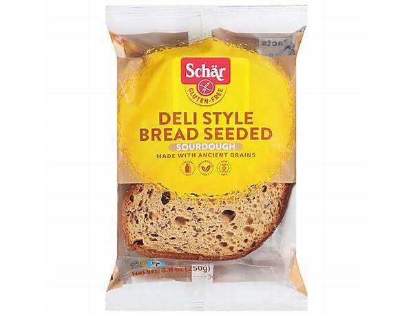 Sourdough deli style bread seeded food facts