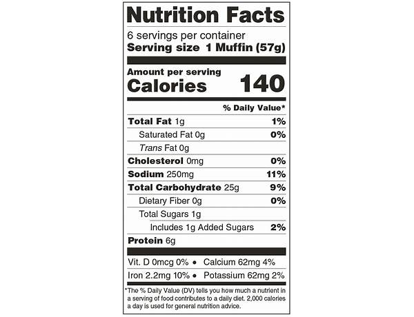 Sourdough english muffins nutrition facts