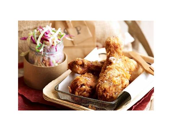 Southern fried chicken and bbq slaw ingredients