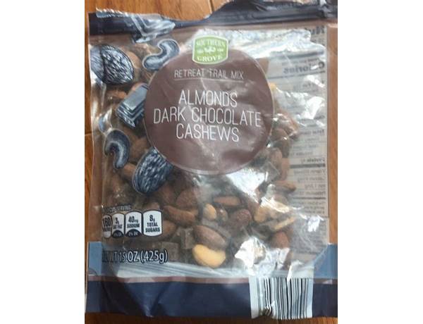 Southern grove almonds dark chocolate cashews food facts