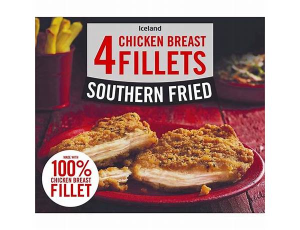 Southern side breaded chciken beast fillet food facts