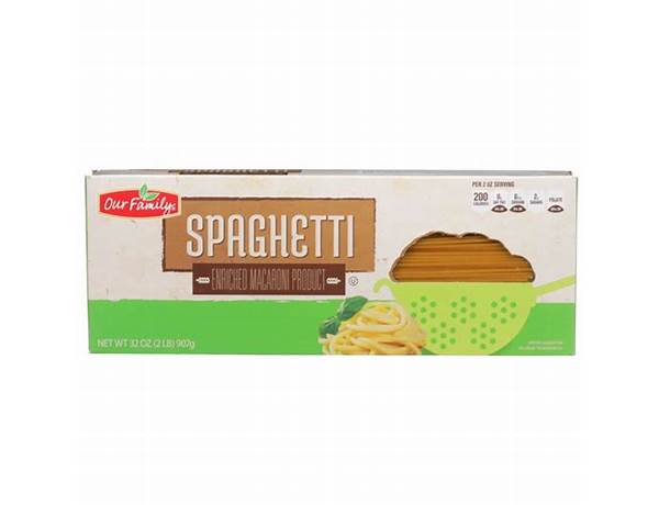 Spaghetti enriched macaroni product food facts