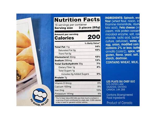 Spanakopita nutrition facts