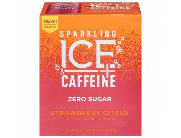 Sparkling ice +caffeine strawberry citrus food facts