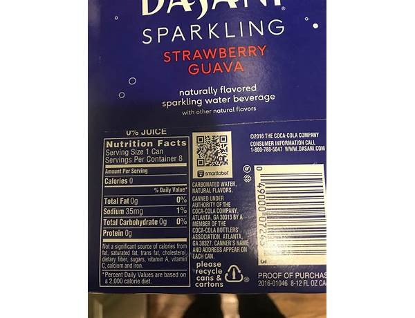 Sparkling strawberry guava - food facts