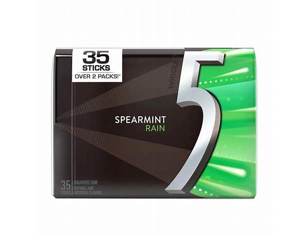 Spearmint rain 5 gum ingredients