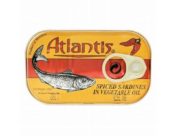 Spiced sardines in vegetable oil food facts