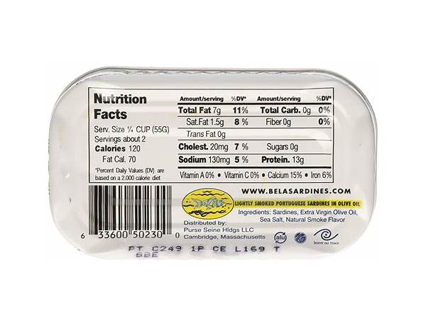 Spiced sardines in vegetable oil nutrition facts
