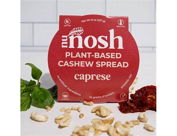 Spicy cheddah plant-based cashew spread food facts