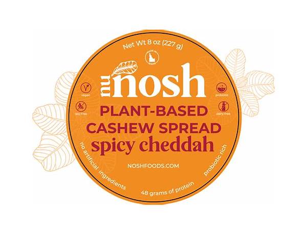 Spicy cheddah plant-based cashew spread ingredients