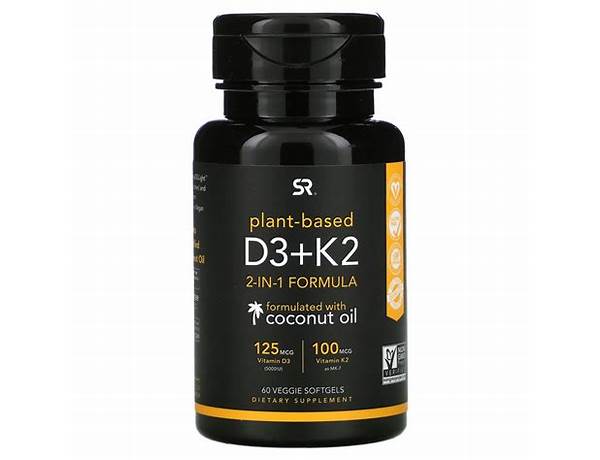 Sports research, d3 + k2, plant based ingredients