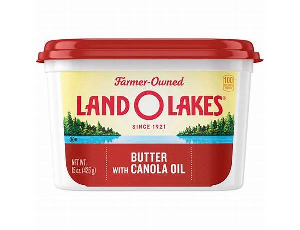 Spreadable butter with canola oil nutrition facts