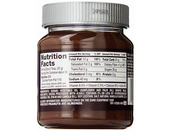 Spreads nutrition facts