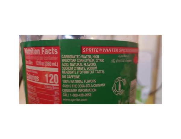 Sprite cranberry ingredients