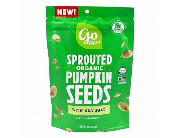 Sprouted organic pumpkin seeds nutrition facts