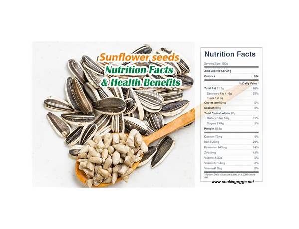 Sprouted organic sunflower seeds food facts