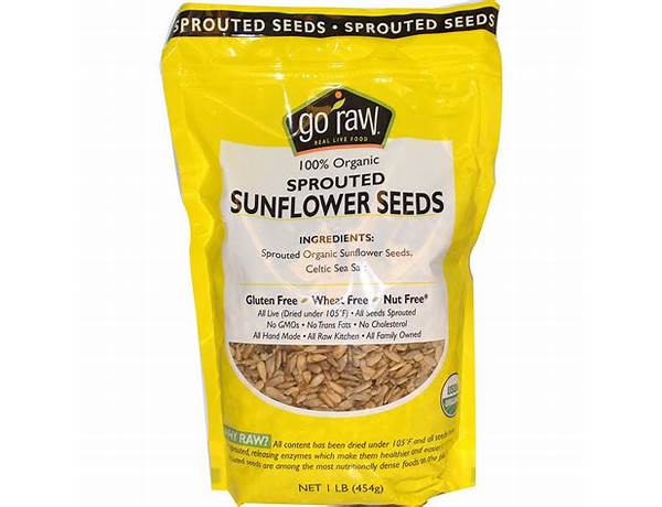Sprouted organic sunflower seeds ingredients