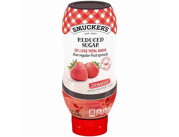 Squeeze reduced sugar fruit spread strawberry food facts