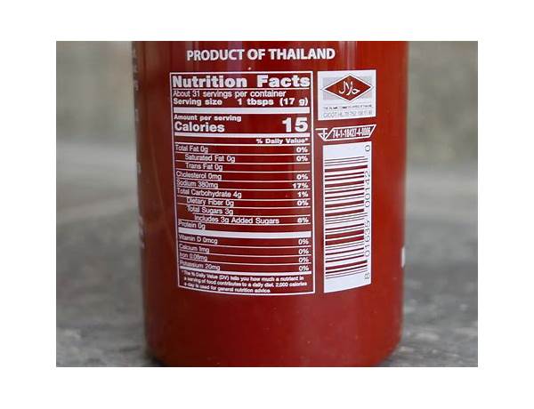 Sriracha sprinkle food facts