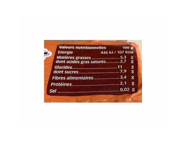 St hubert avoine le chocolat nutrition facts