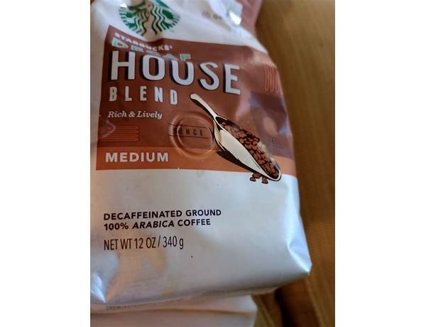 Starbucks decaf house blend food facts