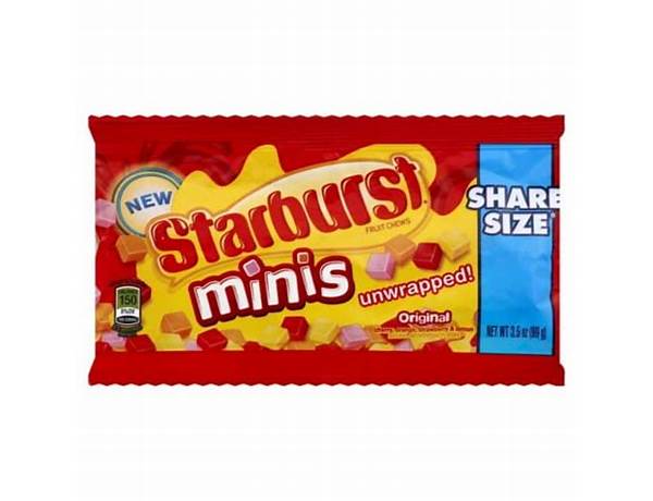 Starburst original share size food facts