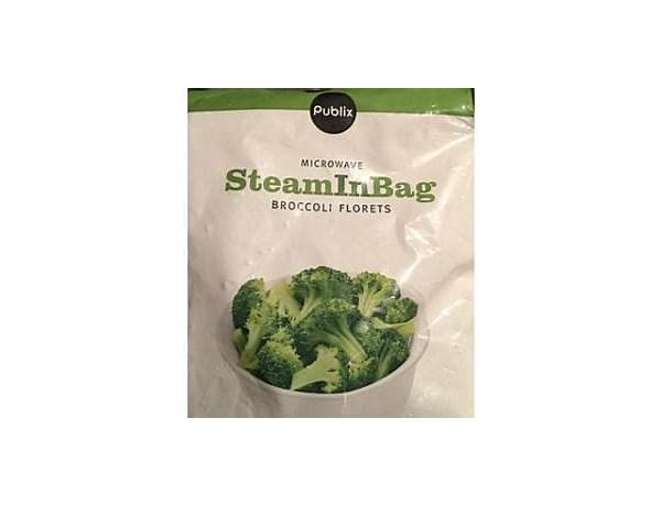 Steam in bag broccoli florets food facts