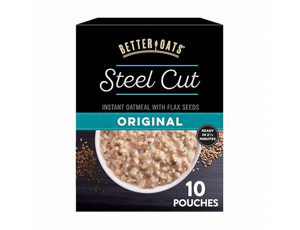 Steel Cut Instant Oatmeal With Flax Seeds - Better Oats 🥫 Foodiviews.com