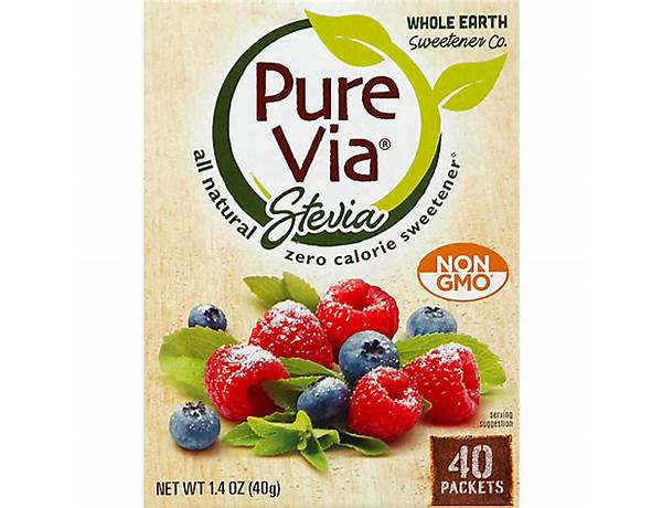 Stevia all natural zero calorie sweetener food facts