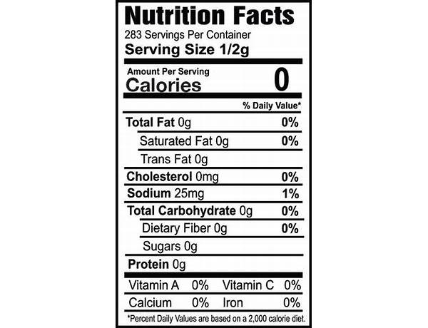 Sticks 'n spice nutrition facts